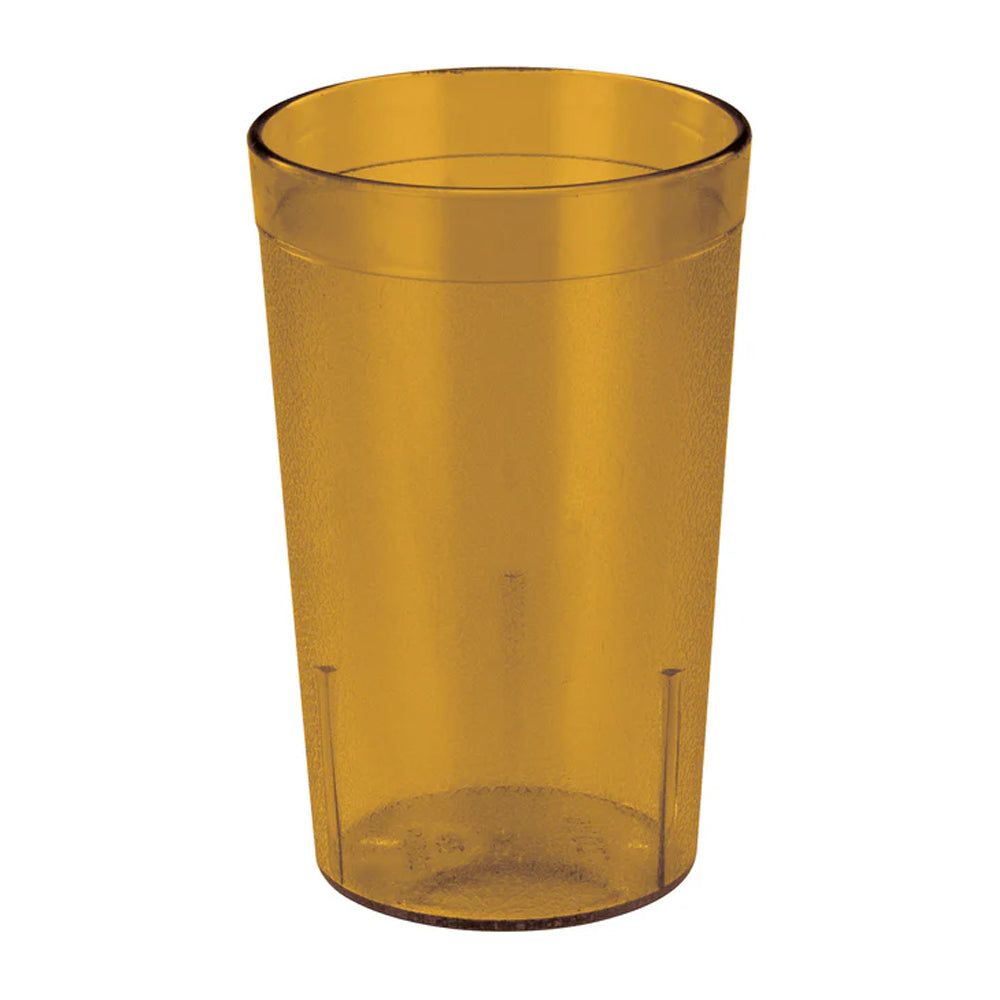 Winco Amber Pebbled Tumbler, 9-1/2 oz. - Pack of 12