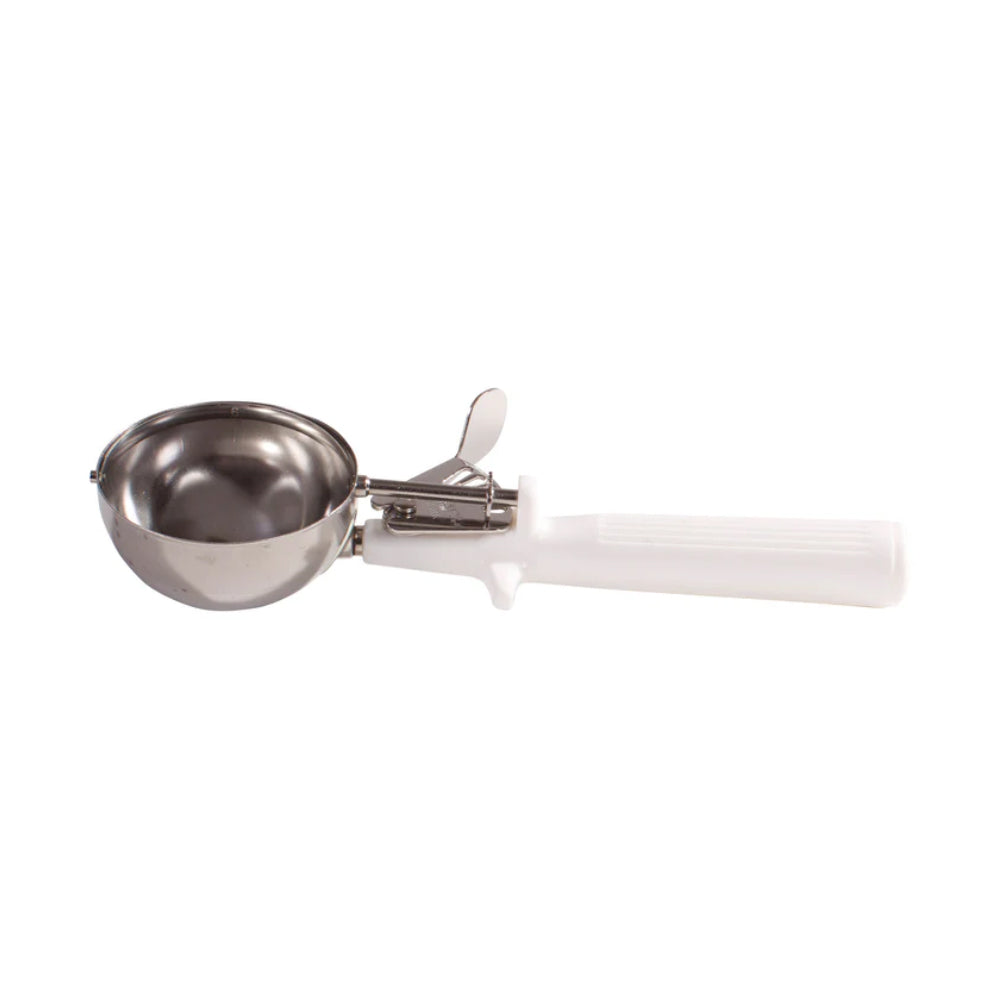 Winco White Stainless Steel Thumb Press Disher, #6