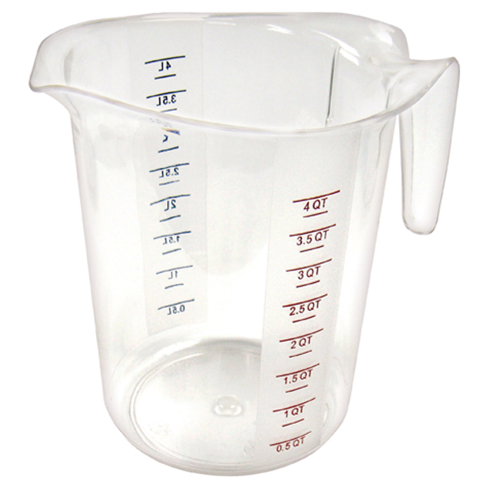 Winware by Winco PMCP-400 Polycarbonate Measuring Cup - 4 Qt.