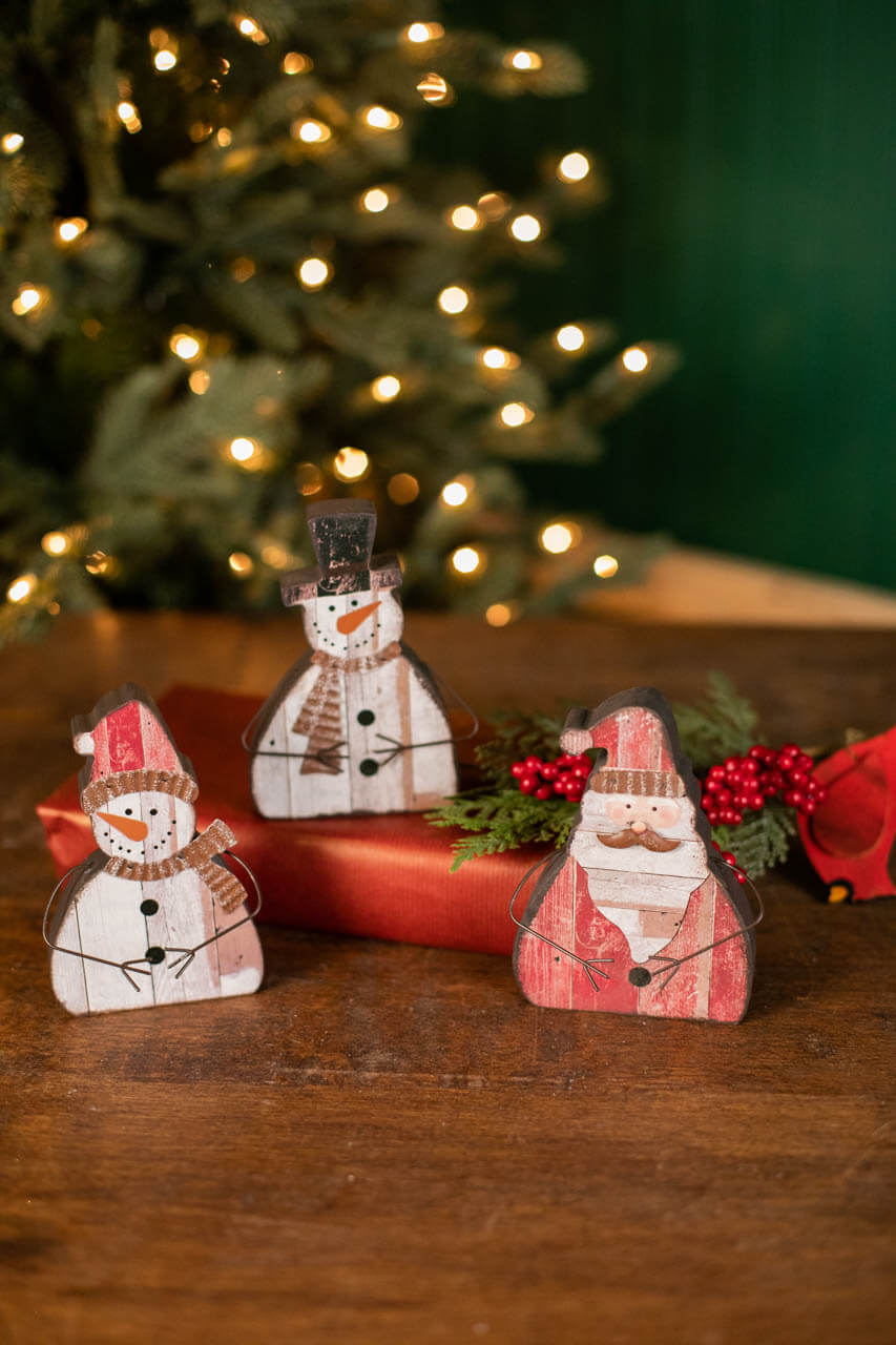 6" Santa/Snowman Decoration