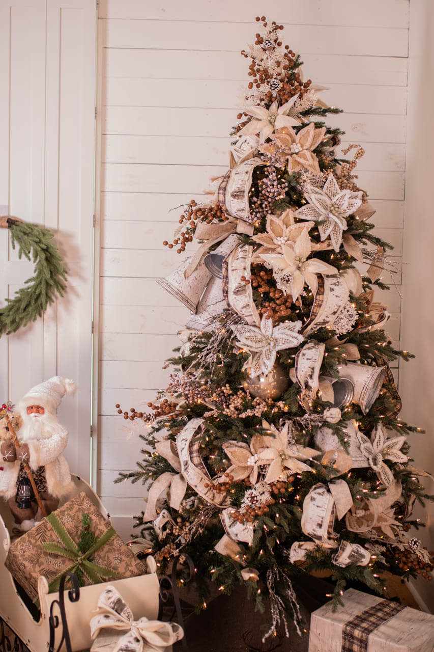 18” Cream Dew Berry Christmas Spray