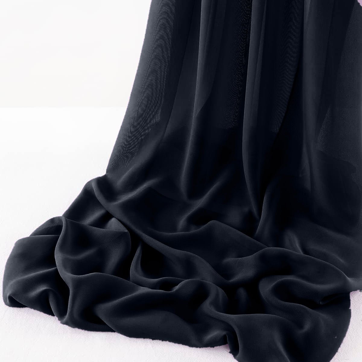 Chelsea Wool Dobby Chiffon Fabric - Solid Dobby Weave, 58" Width (1 Yard)