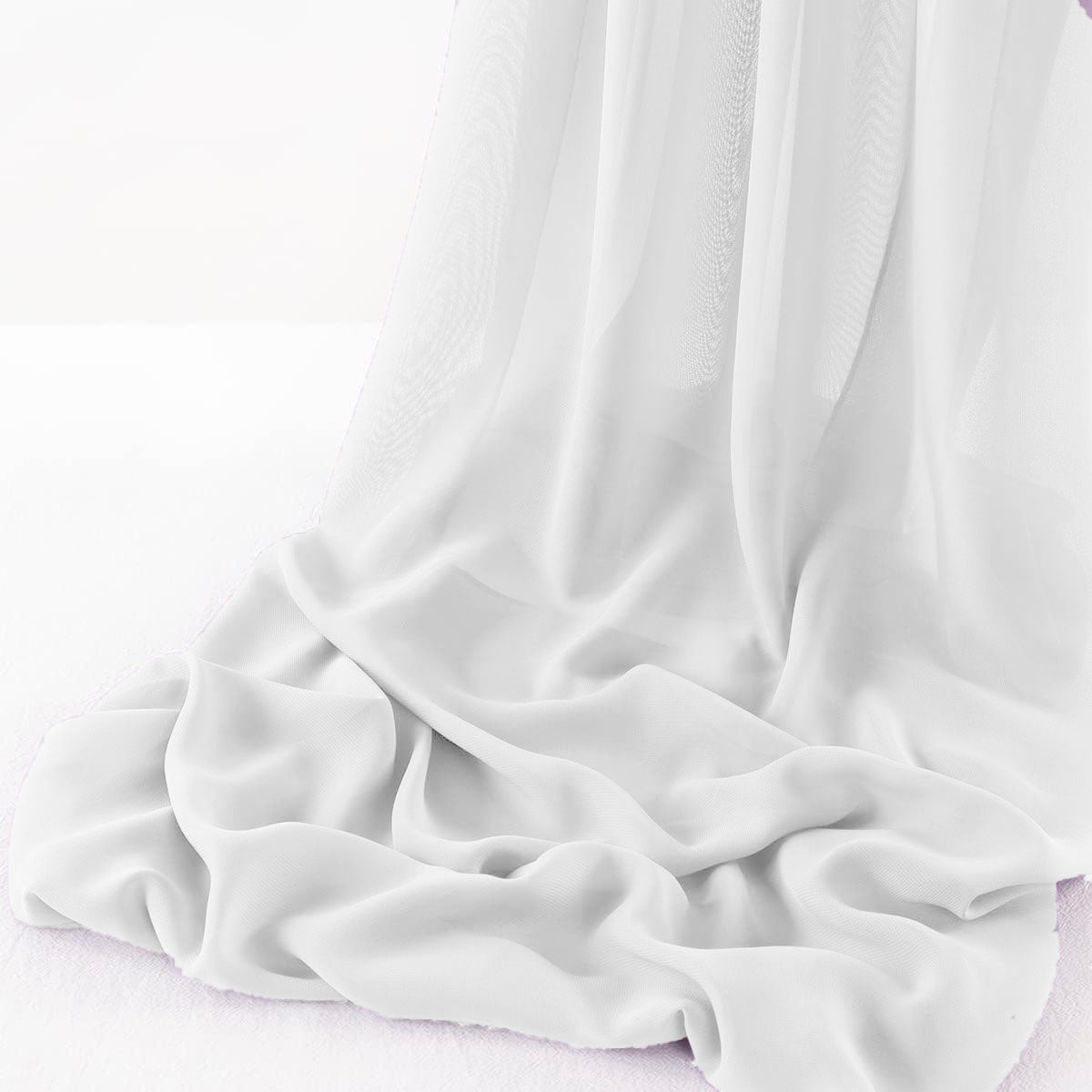 Wool Dobby Chiffon Sheer Runner Chiffon Fabric - Sheer, 14" Wide X 120" Long (1 Runner)