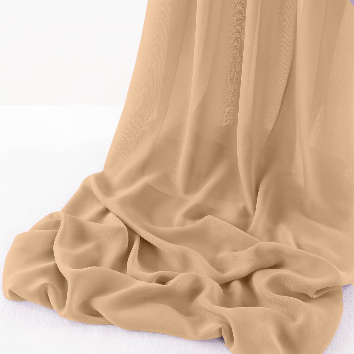 Wool Dobby Chiffon Fabric - Sheer Runner, 18" Wide X 180" Long (1 Piece)