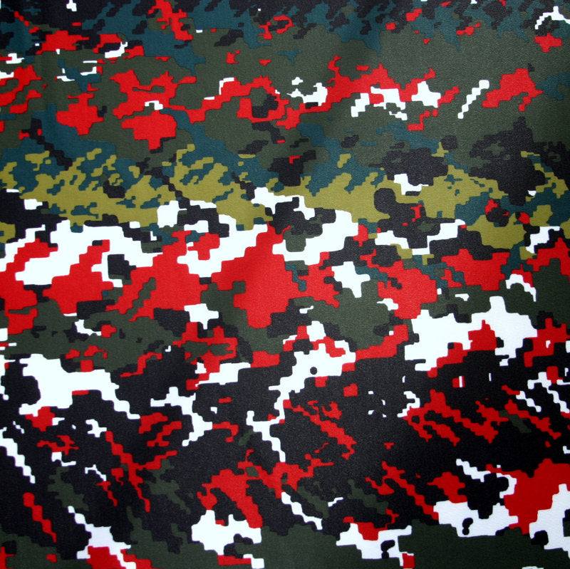 Swim Knit Nylon Spandex World Camo 4-Way Stretch