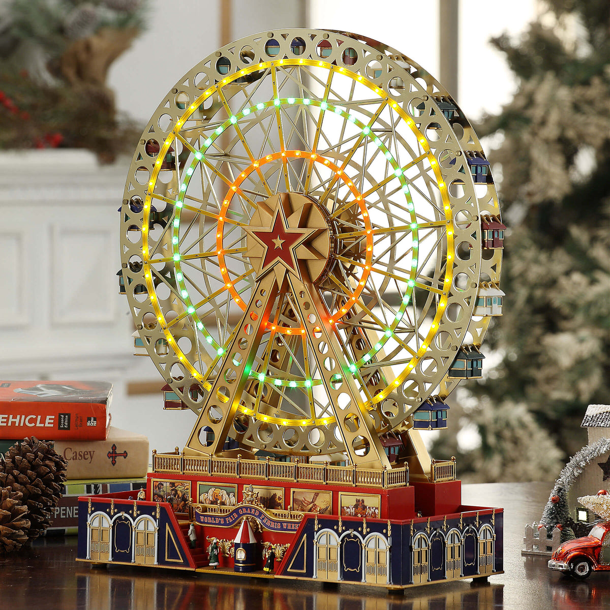 15" Mr. Christmas Animated World's Fair Grand Ferris Wheel