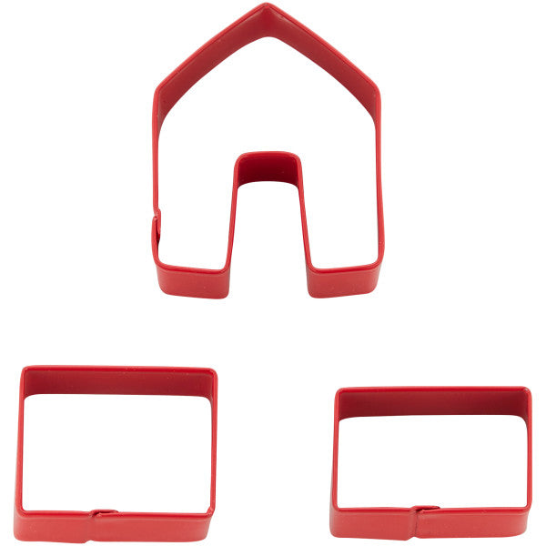 Wilton Metal 3-D Gingerbread House Mug Hugger Cookie Cutter Set, 3-Piece