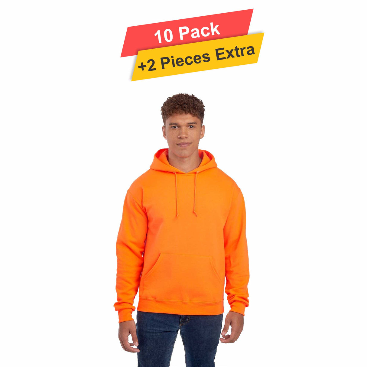Fleece Pullover Hoodie - 10 Pack - 7.62oz/yd2 - 100% Polyester