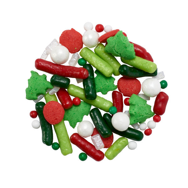 DecoPac Christmas Fusion Mix Sprinkles 26 oz. handheld container
