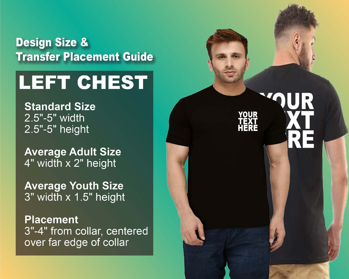 Pack: 12 Fast Printed Tees – Design Your Own Shirt with Image, Logo, or Text on Both Side (Black)