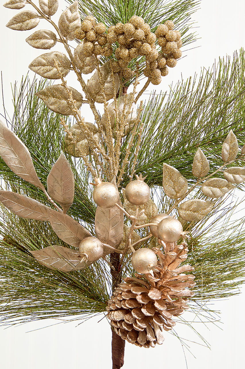 30" Berry/Cone Cedar Spray - Platinum