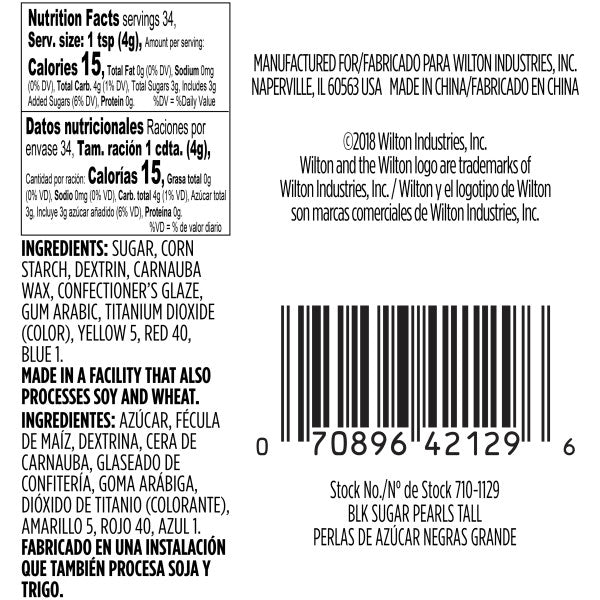 Wilton Black Sugar Pearls Sprinkles – 4.8 oz.