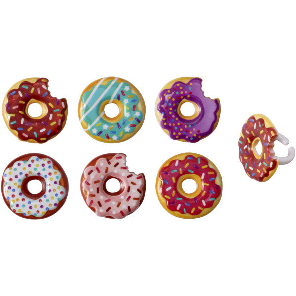 Donut Cupcake Rings, Cake Toppers Sweet One 144 rings