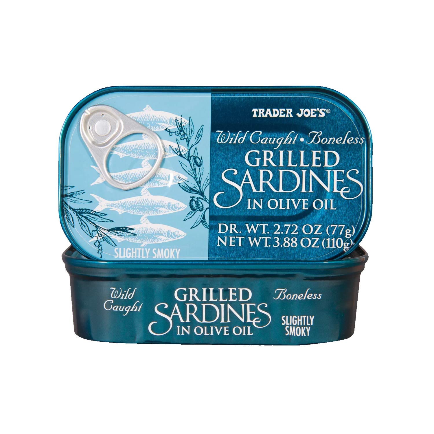 Wild Caught Boneless Grilled Sardines in Olive Oil 3.88 Oz