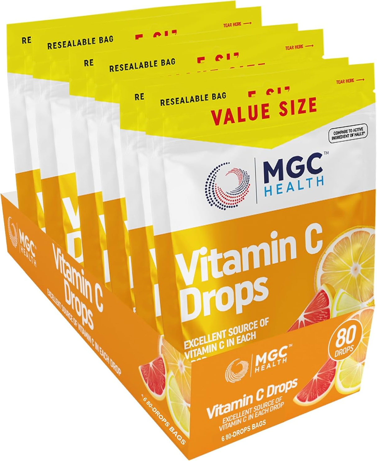 COUGH DROPS 30CT VITAMIN C MGC HEALTH