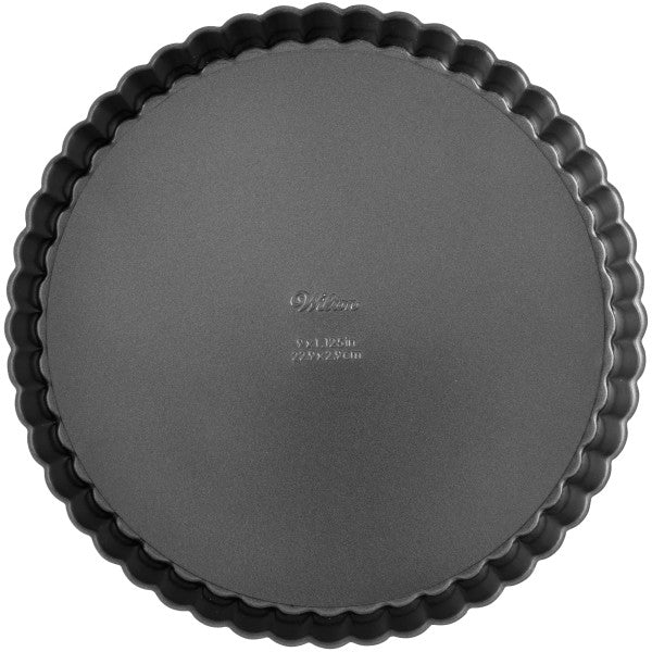 Wilton Perfect Results Premium Non-Stick Fluted-Edge Round Tart Pan – 9 Inch