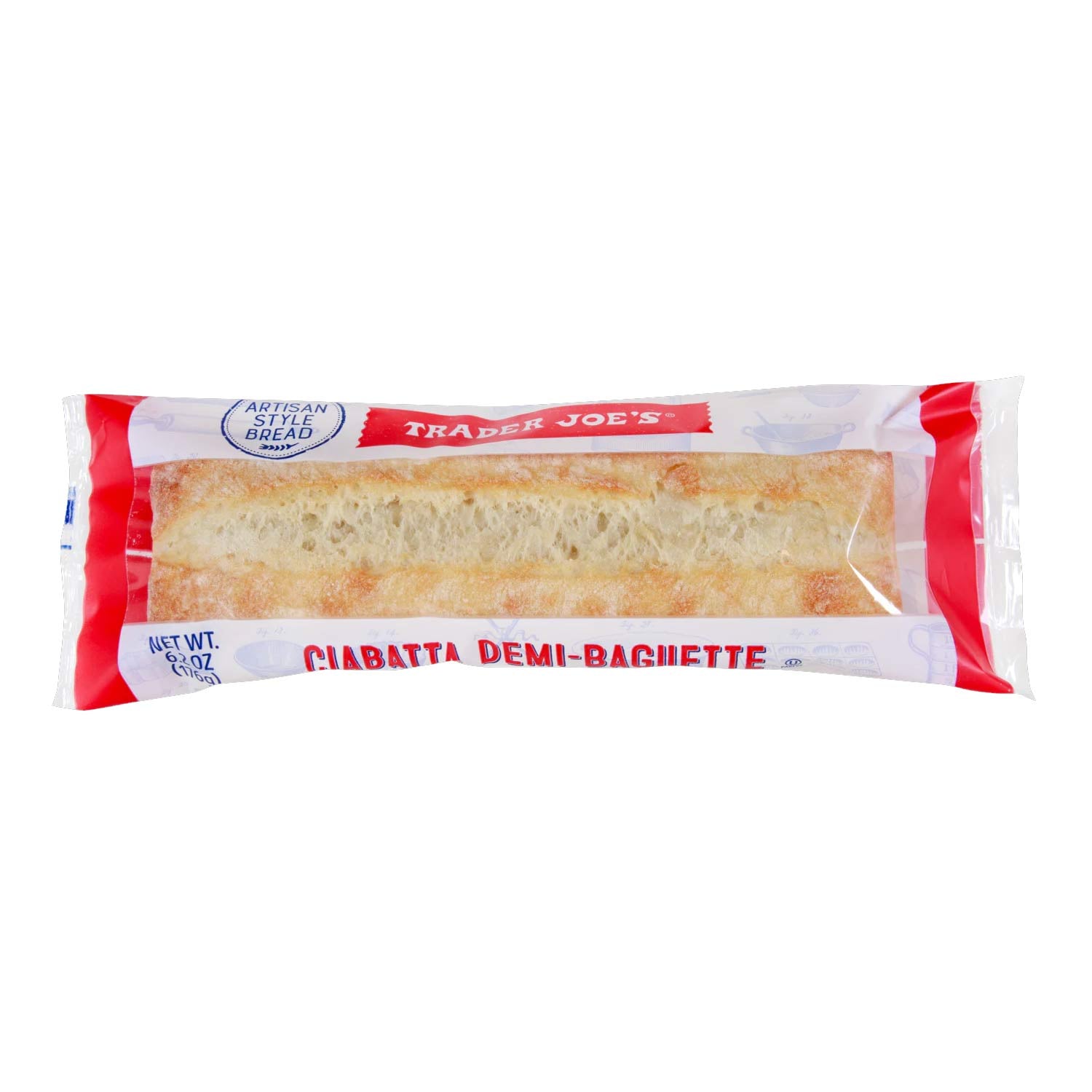 Ciabatta Demi-Baguette 6.2 oz Crispy & Light