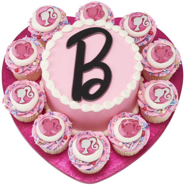 12" Heart Pink Foil Cake Board Drum perfect for Valentines Day