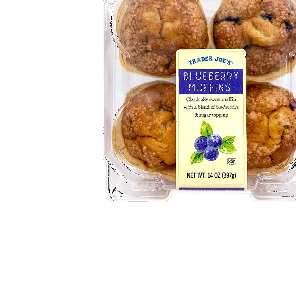Trader Joe’s Sweet & Delicious Blueberry Muffins 14 oz