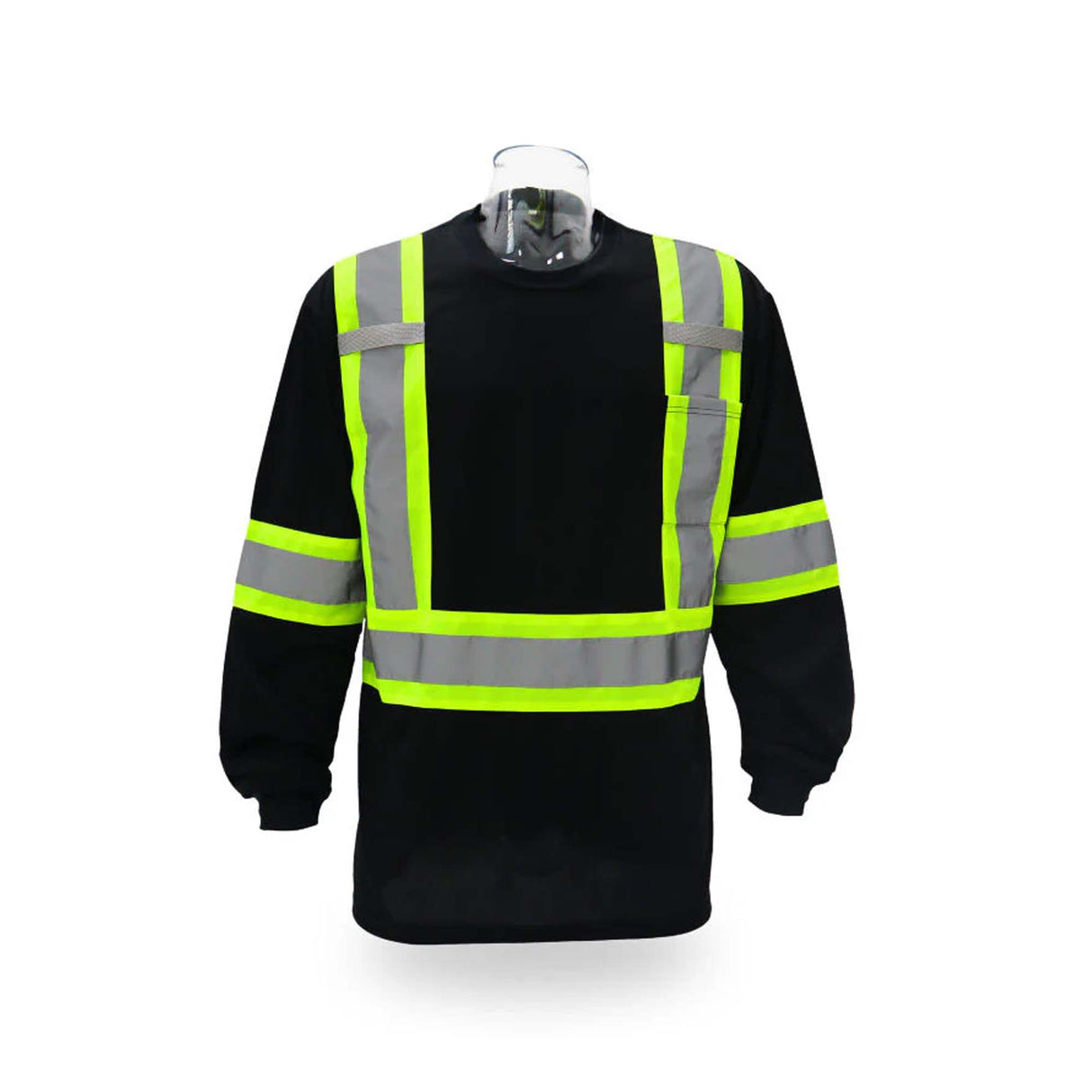 High Visibility Contrast Long Sleeve Safety T-shirt 10 Pack 100% Polyester