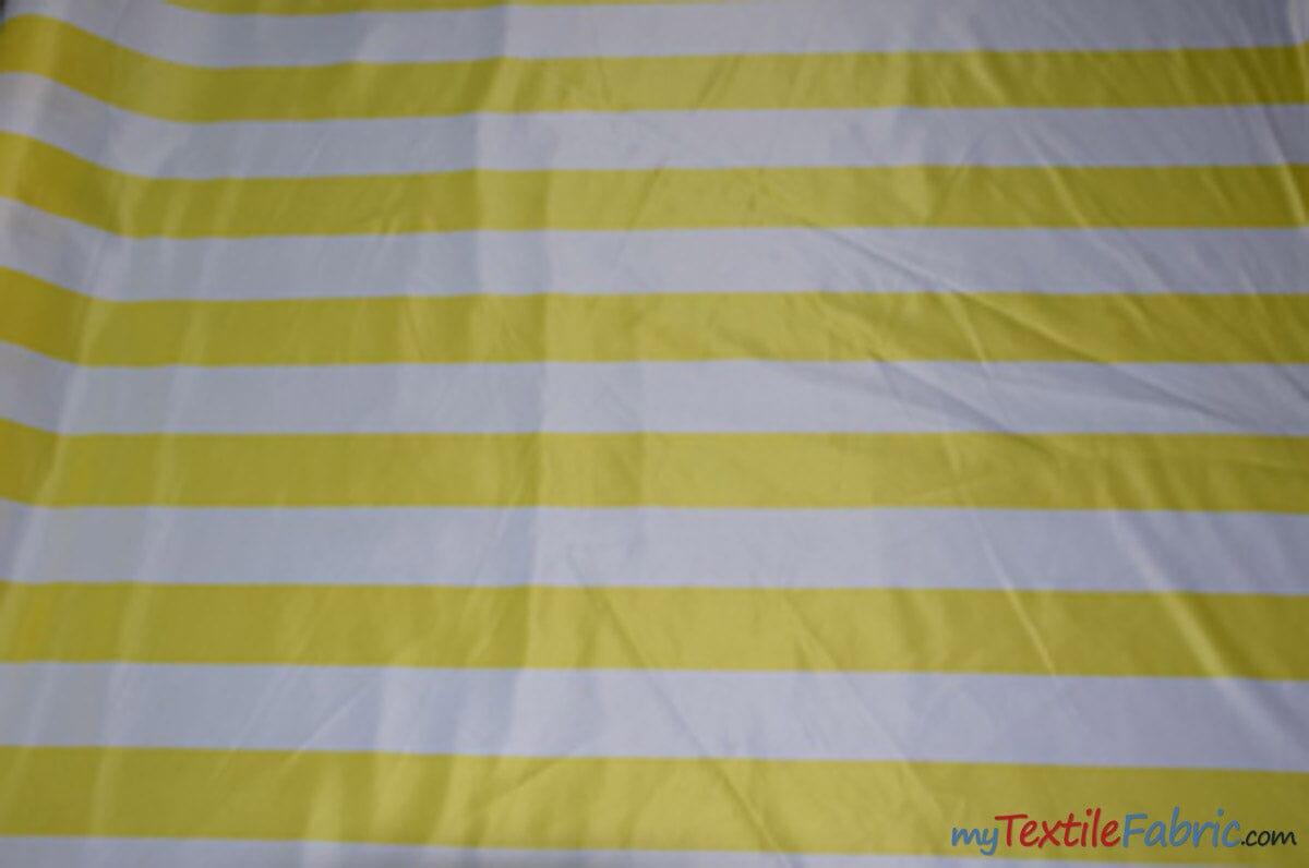 3.5 Inch Stripe Satin Print Polyester Fabric - Multiple Colors, 58/60" Width (1 Yard)