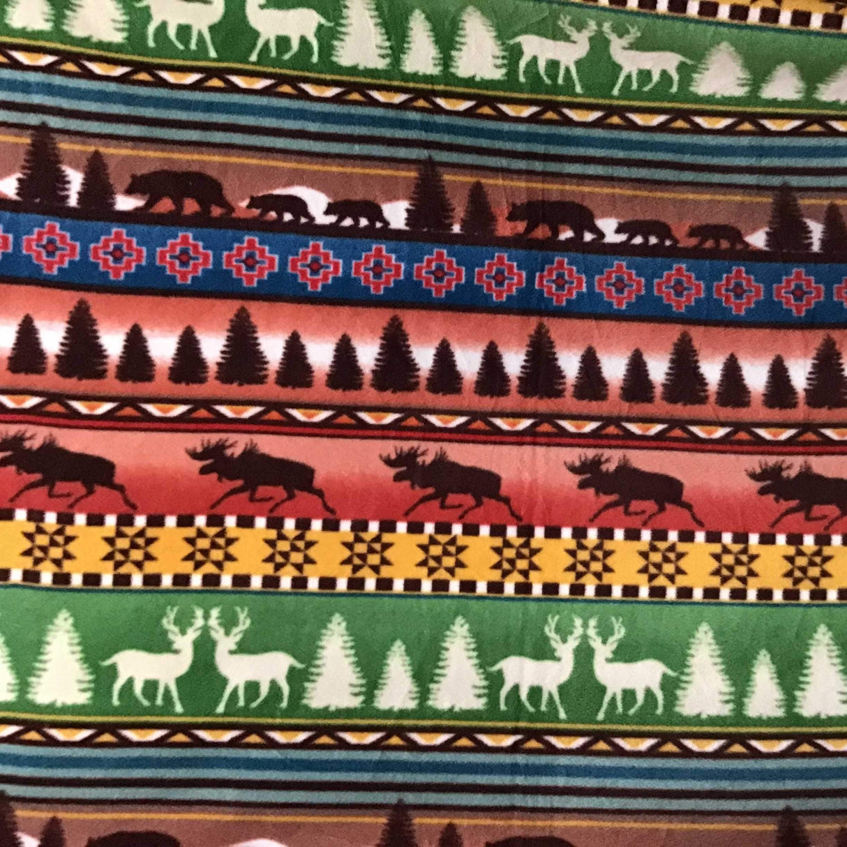 Indian Native American African 1 Print Anti Pill Fleece Fabric,