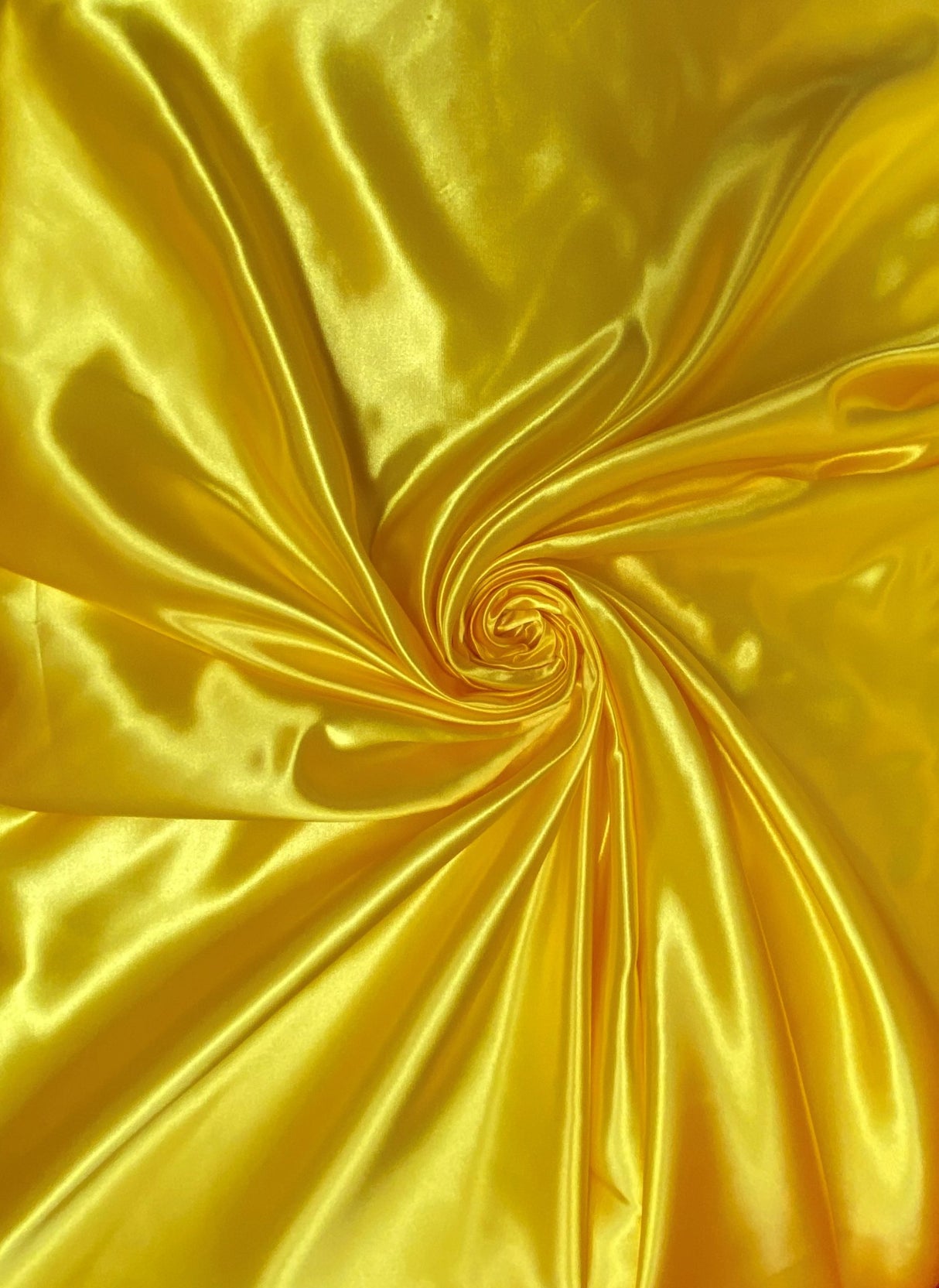 Yellow Bridal Satin Fabric - Yellow, Sheen, 58"-60" Width (1 Yard)