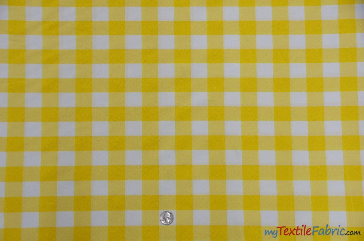 Picnic Checkers Polyester Fabric - Gingham Checkered, 1" X 1", 58/60" Width (1 Yard)