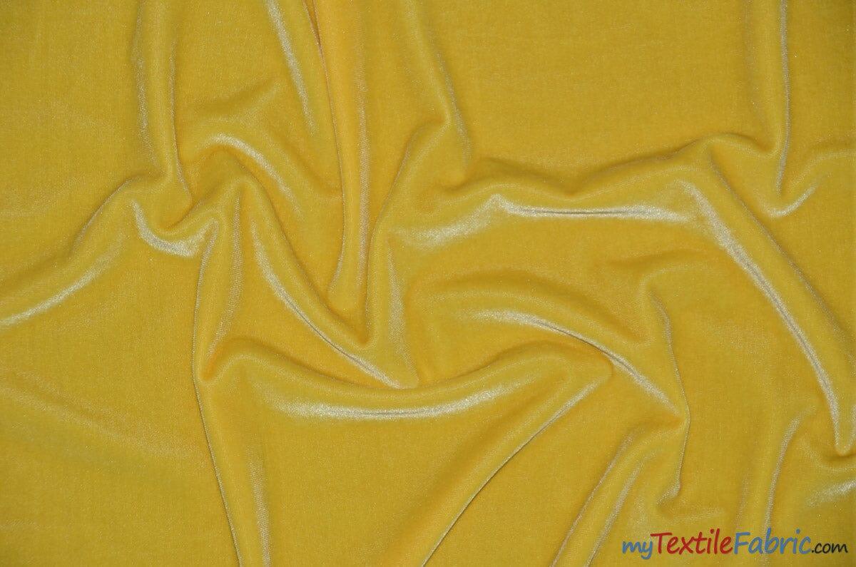 Stretch Velvet Spandex Fabric - Solid, 58" Width (1 Yard)