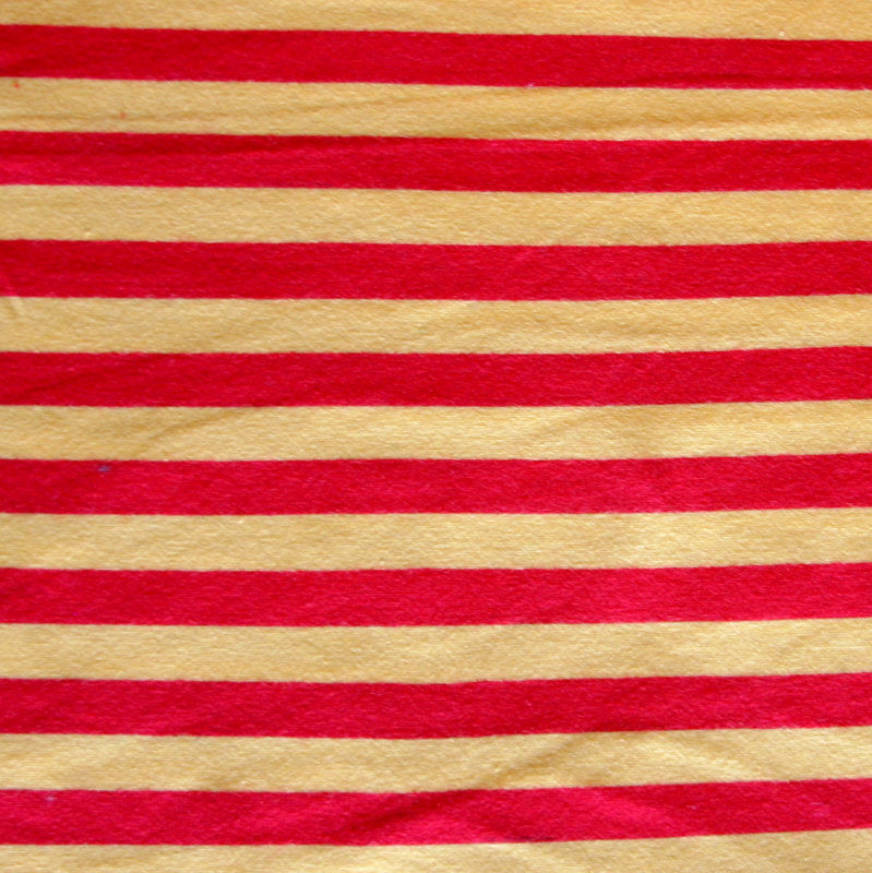Cotton Lycra Yellow and Red 3/8" Stripe Knit Fabric