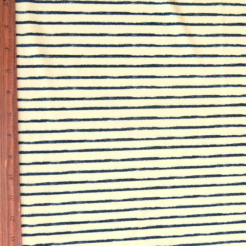 Swim Knit Nylon Spandex Yellow and Black Stripe