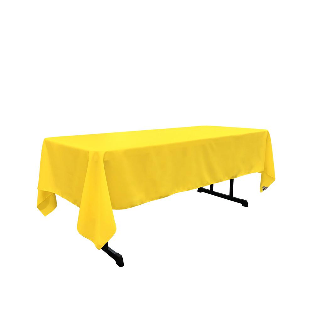 Light Yellow 100% Polyester Rectangular Tablecloth 60″ x 108″