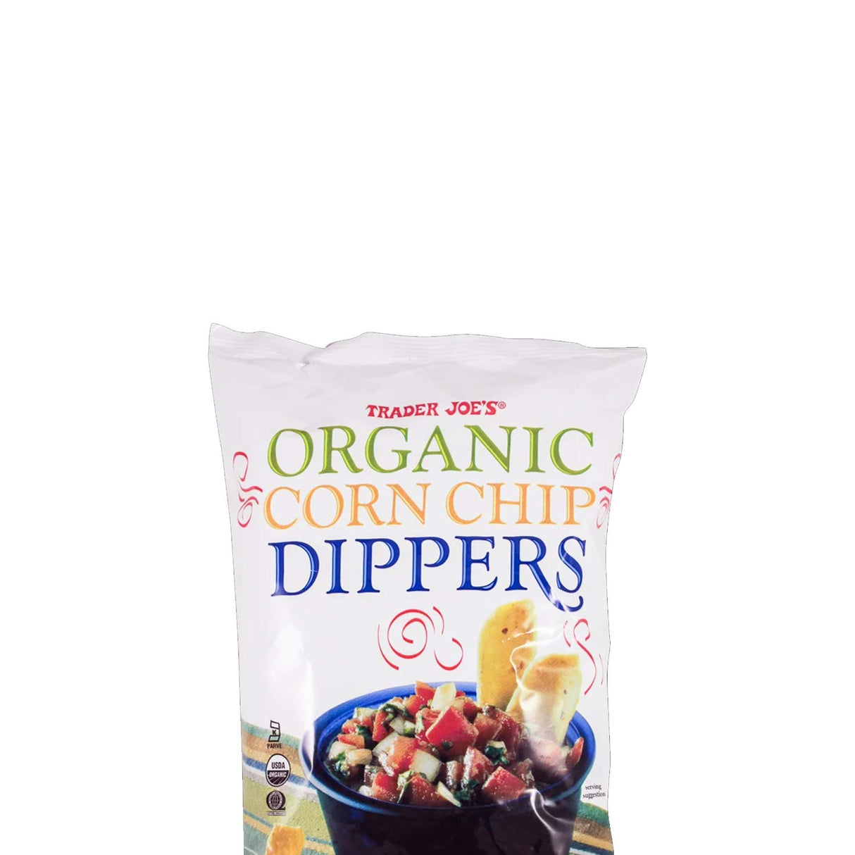 Trader Joe's Organic Corn Chip Dippers Flavorful Snack 9.75 Oz