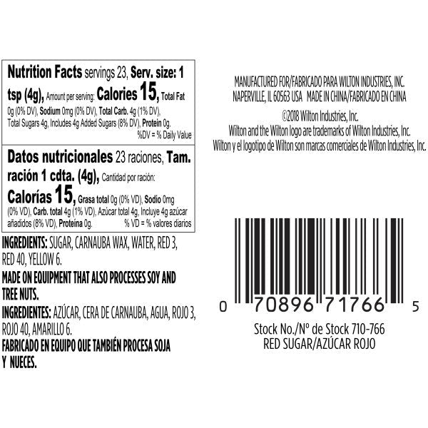 Wilton Red Sanding Sugar Sprinkles, 3.25 oz.