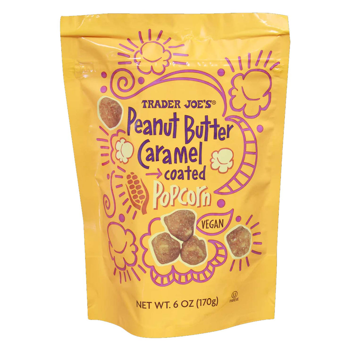 Trader Joe’s Peanut Butter Caramel Coated Popcorn 6 Oz