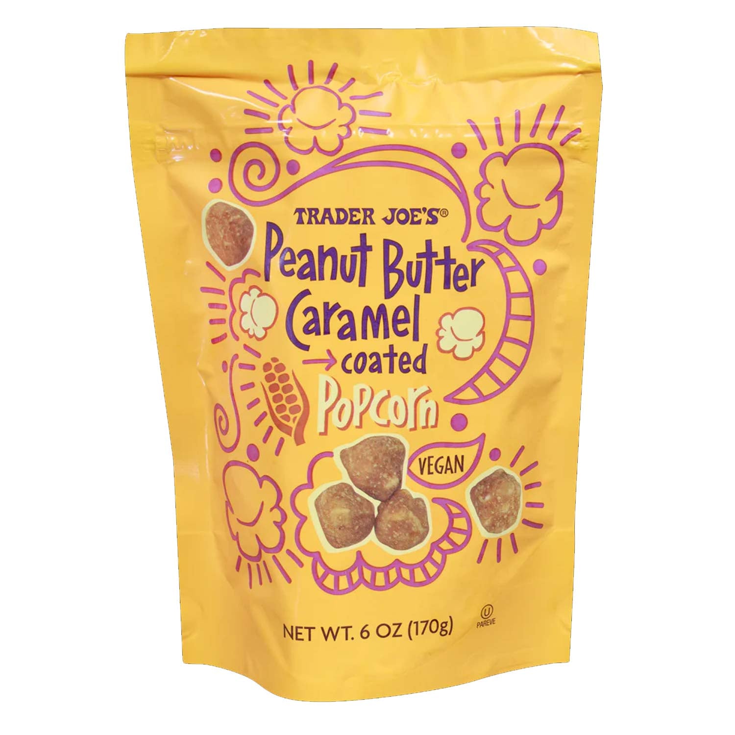 Trader Joe’s Peanut Butter Caramel Coated Popcorn 6 Oz