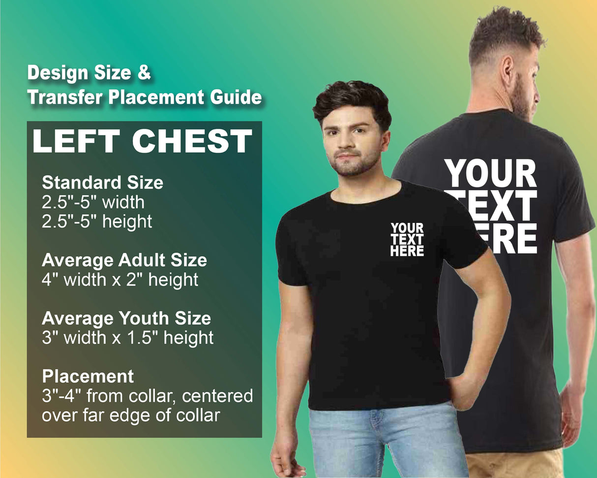 Pack: 12 Fast Personalized T-Shirts – Add Your Logo, Photo, or Text on Both Sides (Black)