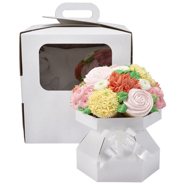 Cupcake Bouquet Display with coordinating Box – Holds 12 Cupcakes