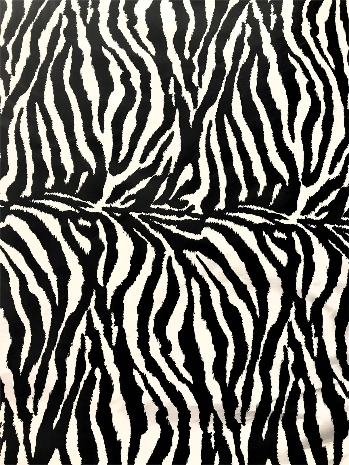 Black/White Zebra Poly Cotton Fabric - Black/White Zebra Print, 59/60" Width (1 Yard)