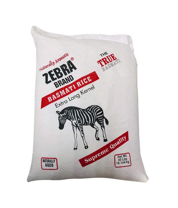ZEBRA SELA BASMATI RICE 40 LB
