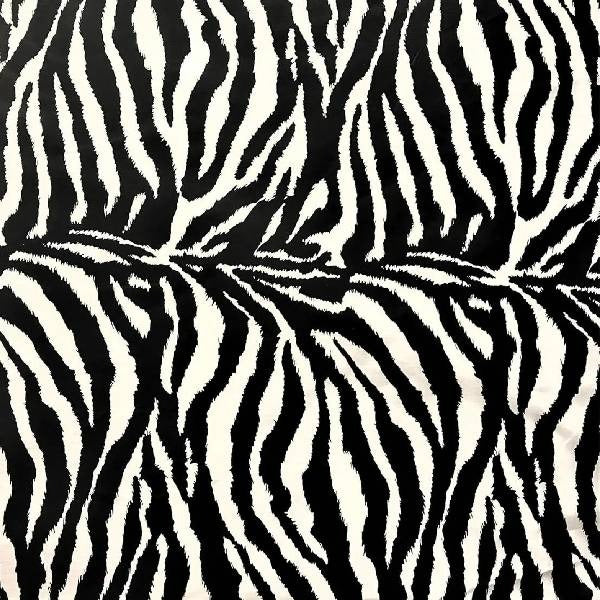 Cow Or Zebra Print Poly Cotton Fabric - Black/White, Brown/White, Zebra Animal Print, 58/60" Width