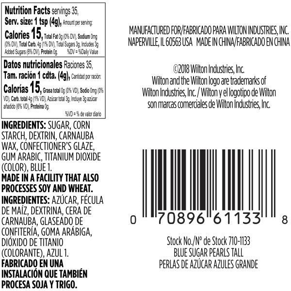 Wilton Blue Sugar Pearls Sprinkles – 5 oz.