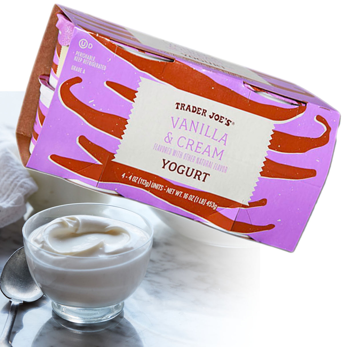Vanilla & Cream Yogurt - 16 Oz