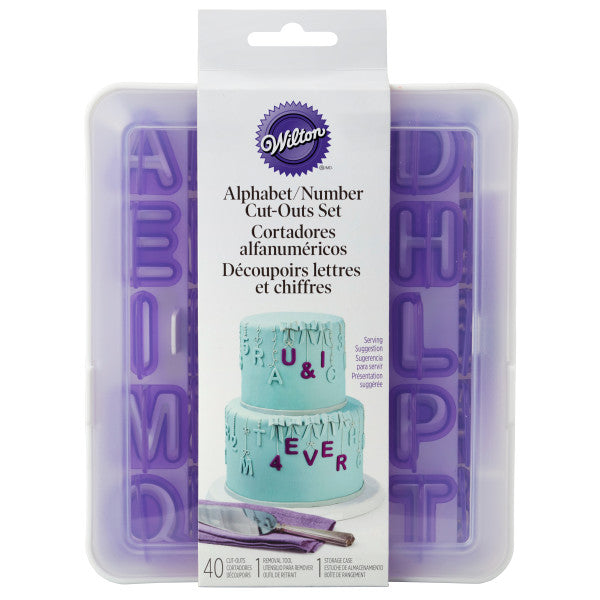 Wilton Fondant Letter & Number Cutters Set, 42-Piece Set
