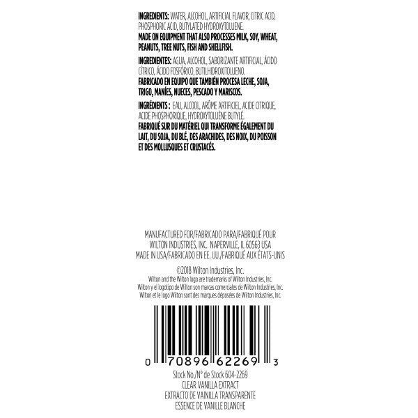 Wilton Clear Imitation Vanilla Extract – 8 oz.