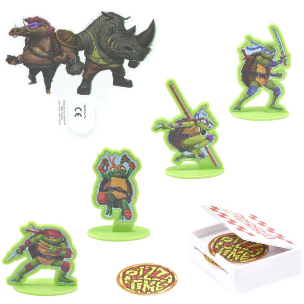 Teenage Mutant Ninja Turtles Pizza Power Cake Topper, 6-Piece