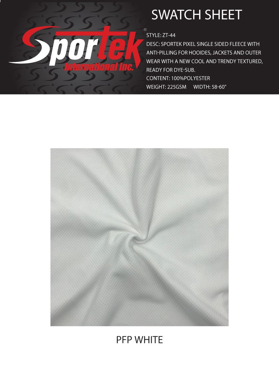 Pixel Fleece Fabric White Performance Fleece