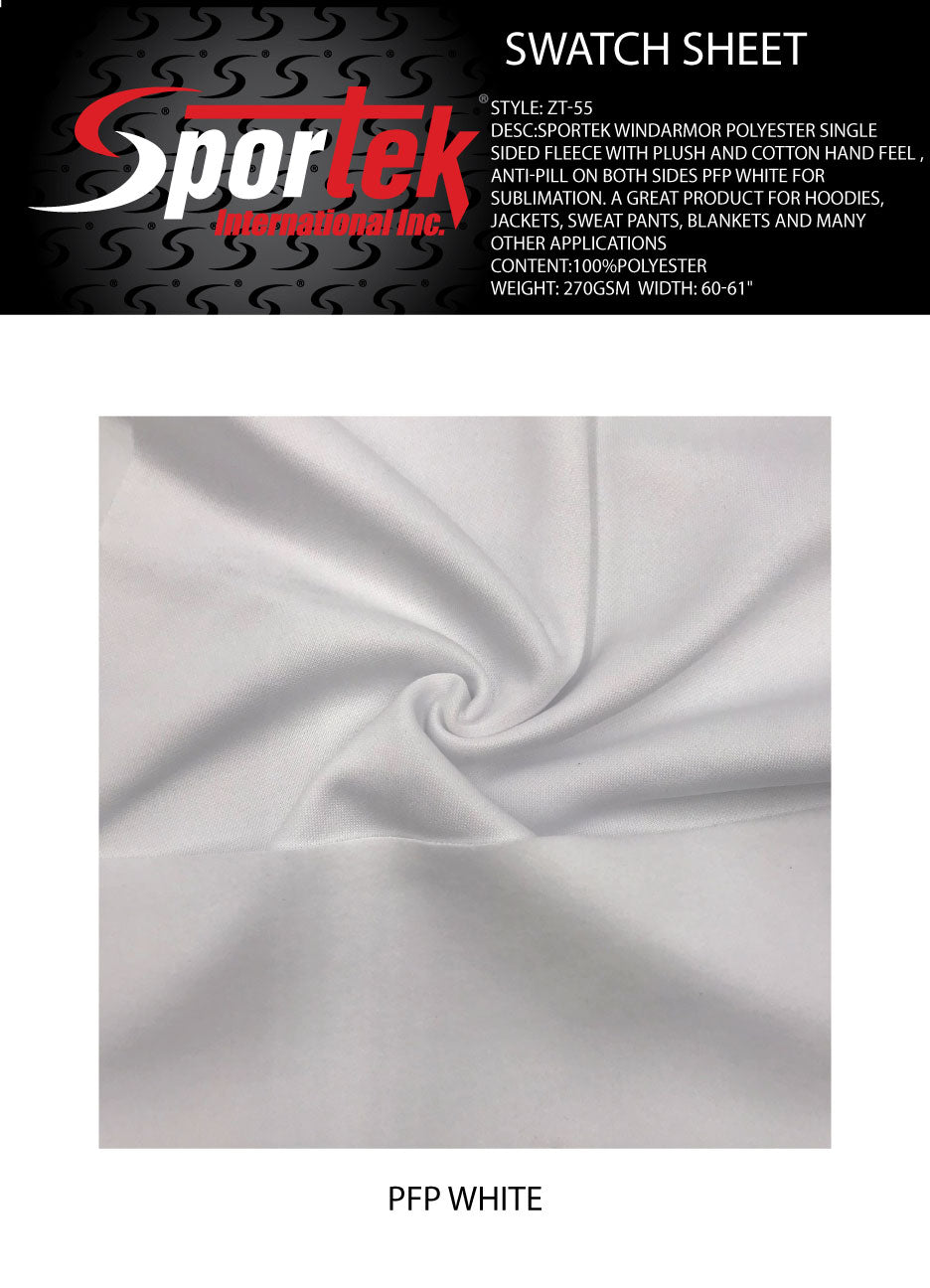 Polyester Fleece White WindArmor