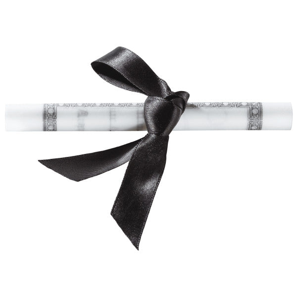 Graduation Diploma with Black Ribbon Layon Cake - 24 toppers