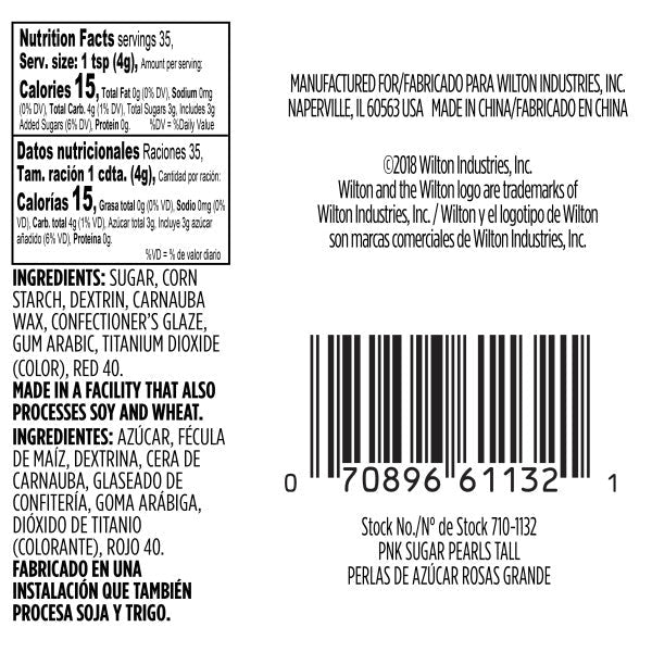 Wilton Pink Sugar Pearls – 5 oz.